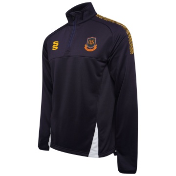 Old Vicarage Staff Fuse Performance Top Navy/Amber